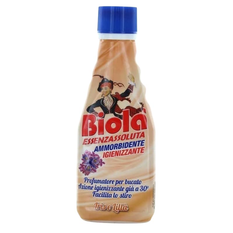 Biolà Essenza Assoluta Profumatore Ammorbidente, deodorante per bucato altamente concentrato, Iris e lilla, cera profumata da 250 ml + portachiavi in omaggio Beni Culinari