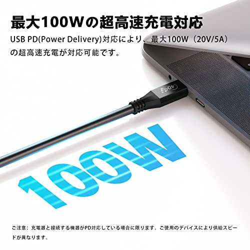 USB- C & USB -C ケーブル 0.5m LpoieJun【USB-IF認証/40Gbps高速転送/ 100W急速充電/8K@60Hz 映像出力/PD 対応】 Thunderbolt 4 対応 Thunderbolt 3 とUS B - Cと下位互換 スマートフォン/タブレット/ゲーム機/ノートパソコンのタイプｃ機種に対 応
