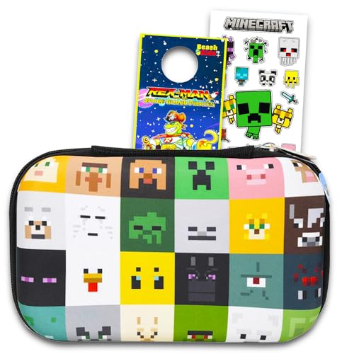 Minecraft Estojo de lápis para crianças, meninos – Pacote com suporte Minecraft Pencil, Minecraft Pens, Minecraft Erasers, adesivos, mais | Conjunto Minecraft School Supplies