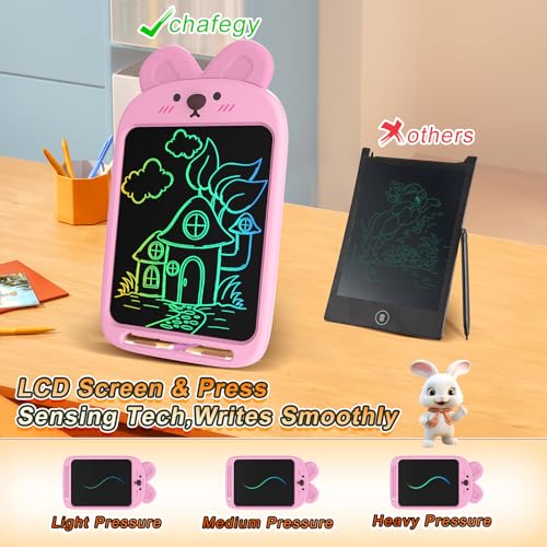 CHAFEGY 10 Inch LCD Writing Tablet, Erasable Doodle Board Toy, Cute Rabbit Drawing Pad for Kids Ages 2-6 - Educational Christmas Birthday Gift (Rabbit)