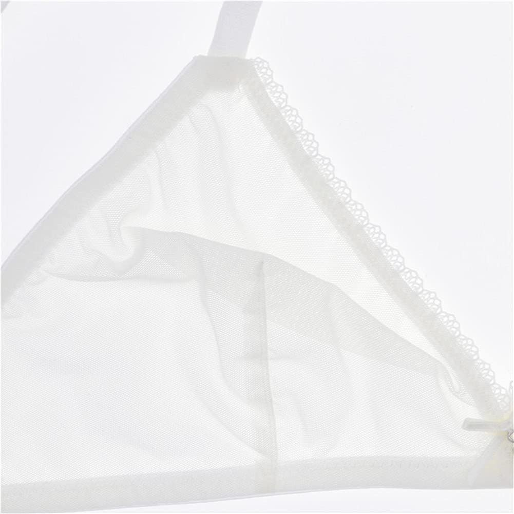 Women Sheer Mesh Transparent Unlined Bra Sexy Wireless Underwear - Image 5