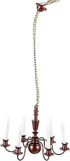 HOLIDYOYO Dollhouse Miniature Ceiling Lamp: Led Light Mini Chandelier Pendant Light Decorative Chandelier Model Miniature Lighting 1:12 Scale for Doll House Decor