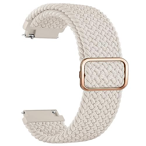 Elastic Strap for Garmin Venu 2/Venu 3/Vivoactive 4 45mm，Forerunner 255, 265 for Women Men, 20mm Adjustable Soft Nylon Stretchy Band for Garmin Forerunner 255/265 Music,Legacy Hero Strap Starlight