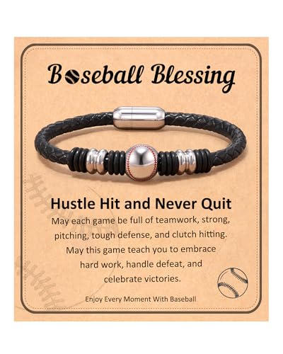 HGDEER Teen Baseball Bracelets Gift for Ages 7-13