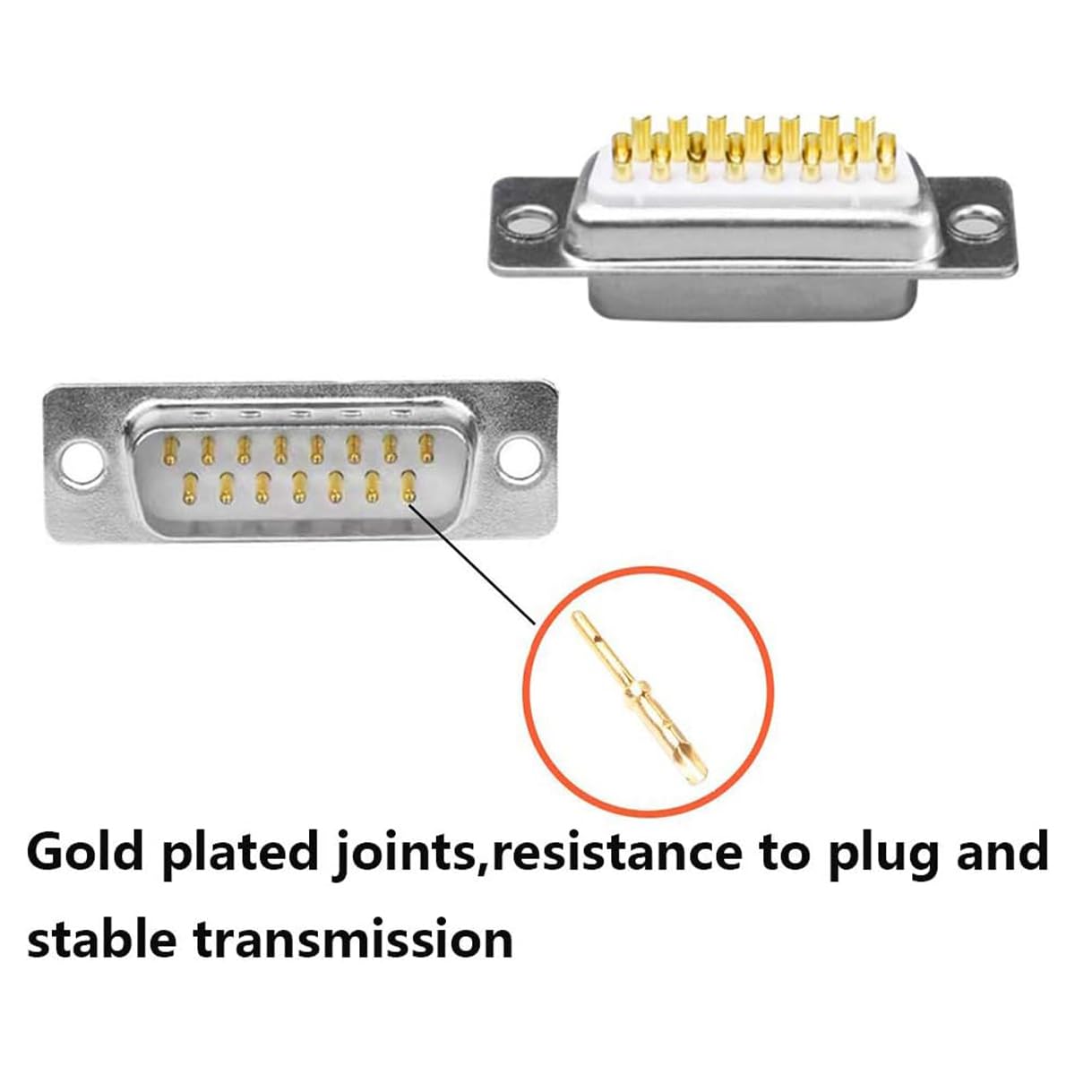5 Connettori DB25 RS232 D-SUB Per Saldatura - Placcati In Oro, Con Cappucci E Viti - Foto 9