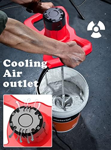 Concrete Mixer 3980W 50cm Handheld Mortar Mixer with 6-Speed Adjustment and Stainless Steel Mixing Paddle