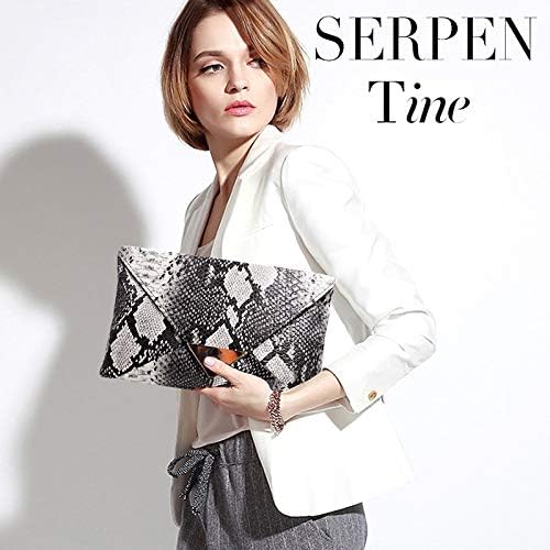 CLARA Women Fashion Snakeskin Pattern Clutch Handbag Envelope Bag Chain Shoulder Bag Evening Party Bag - Image 6