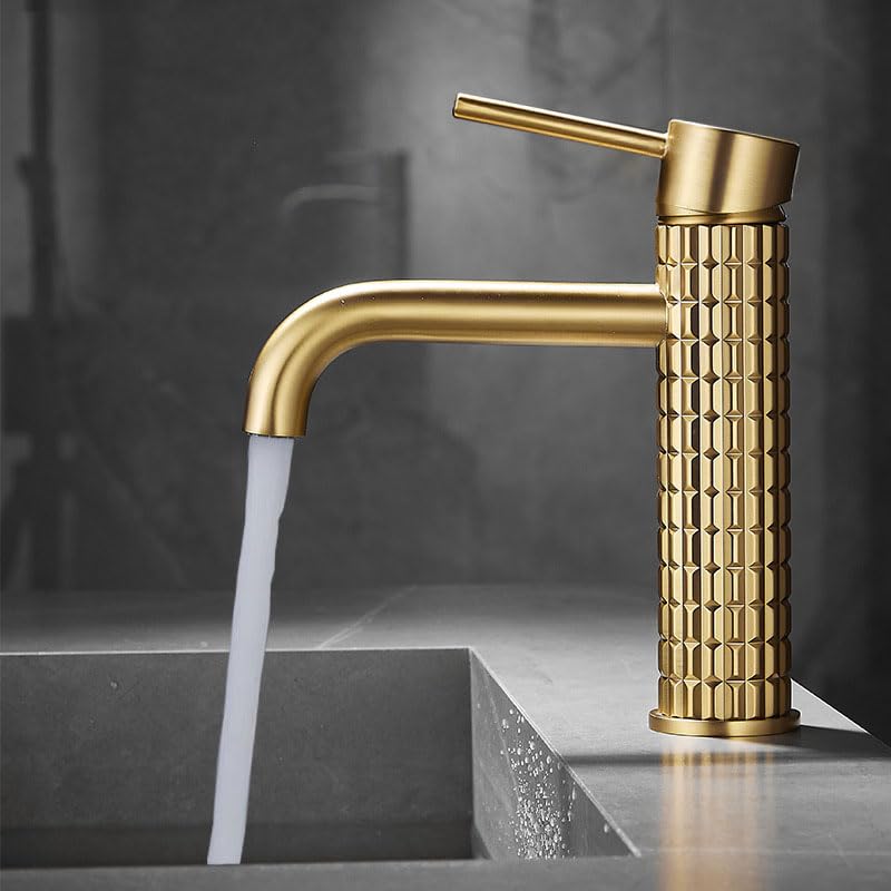 TYKHGFS Desagüe de Fregadero emergente de Oro Cepillado, tapón de residuos de latón anticierre para lavabos de baño(Azul)