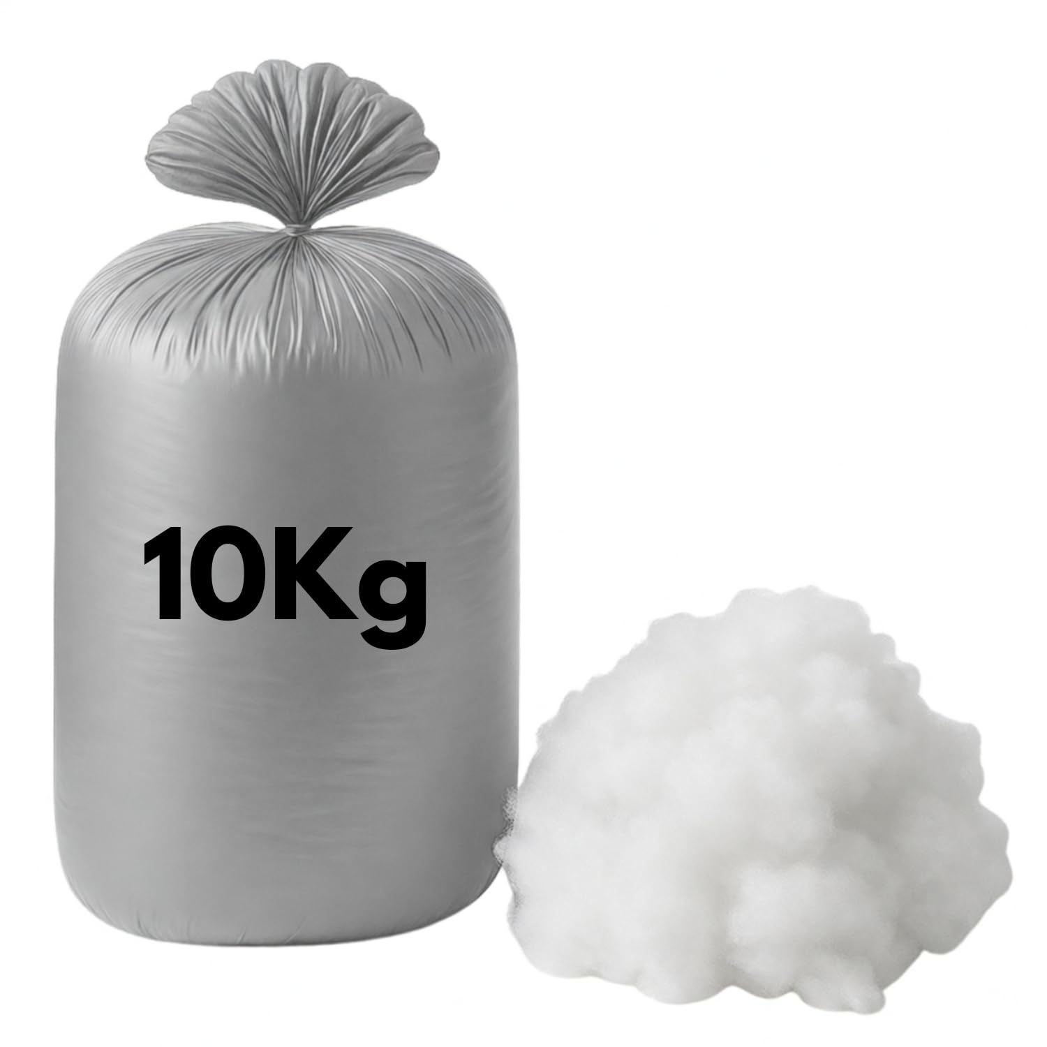 Ariyah Collections Polyester Fluff Soft Fibre Pillow Stuffing 10kg, Plush Fill Bean Bag Filler Hollowfibre Stuffing, White Fluff Fiberfill Cushion Filler (10kg)