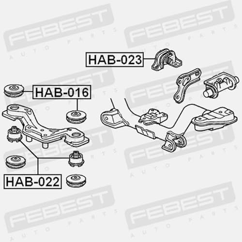 Rear Differential Mount Febest Hab-016 Oem 50713-Sh9-010 #TOP1