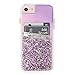 Case-Mate - Stick On Credit Card Wallet - POCKETS - Ultra-slim Card Holder - Universal fit - Apple – iPhone – Samsung – Galaxy - and more – Silver Glitter