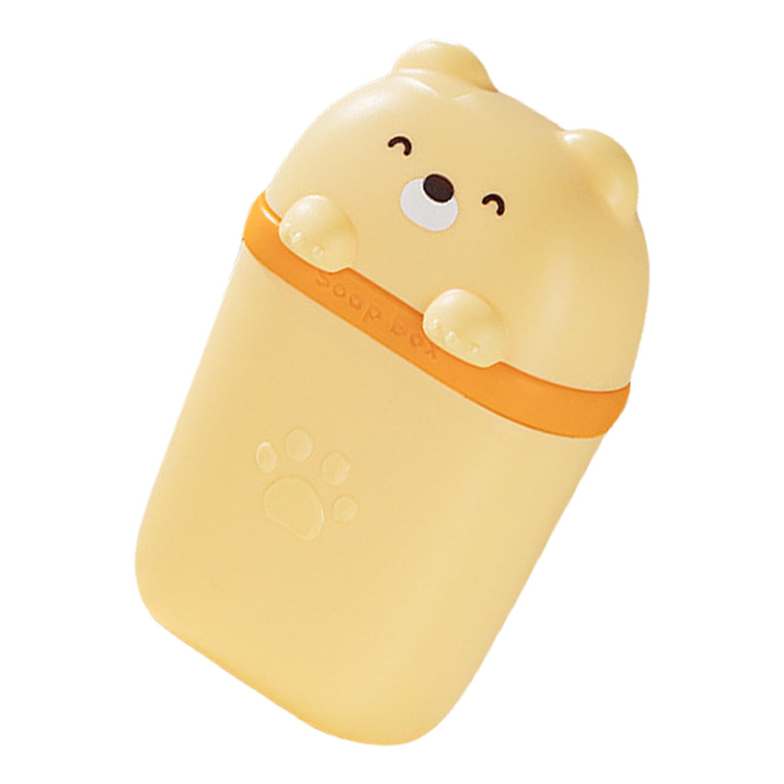 Carotoe Yellow Leak Proof Soap Holder Featuring Removable Lid Compact Drip Drying Storage Case For Camping Business Trip Family Travel Travel Soap Holder With Drainage Holes