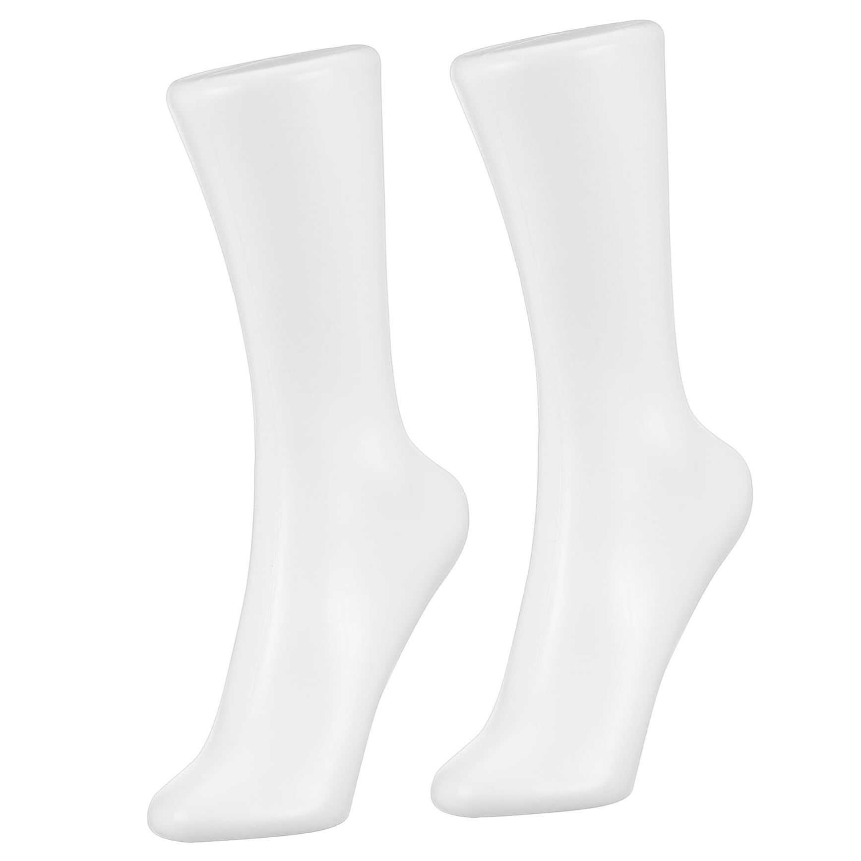 OUNONA 2Pcs Female Foot Model for Displaying Shoes Socks Realistic Sock Mannequin with Stable Stand for Retail Trade Shows Smooth Surface Design