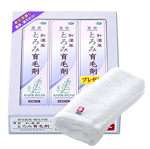 アズマ商事 医薬部外品【お値段そのまま 今治タオル付き】和漢草 とろみ育毛剤 150ml3本入り/薬用育毛剤 旅美人