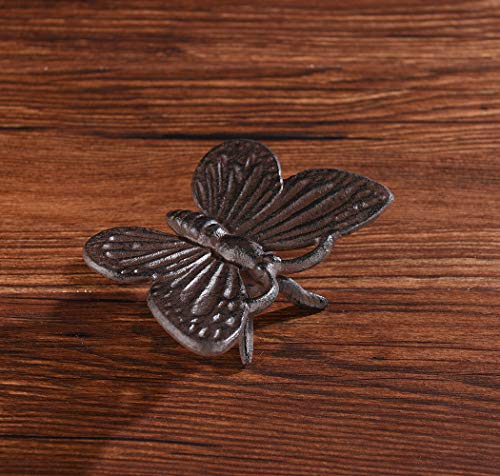 Estatua mariposa de hierro fundido decoración de escritorio miniatura 5