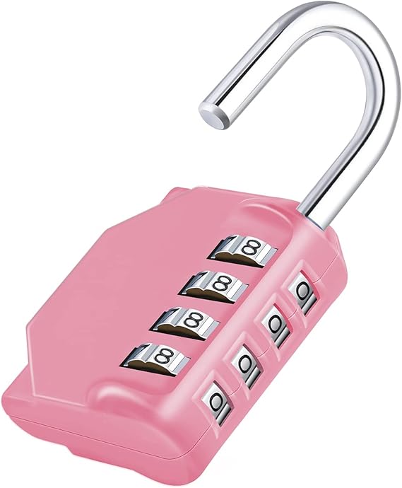 ZHEGE Padlock with Code, 4 Digit Combination Lock for Locker