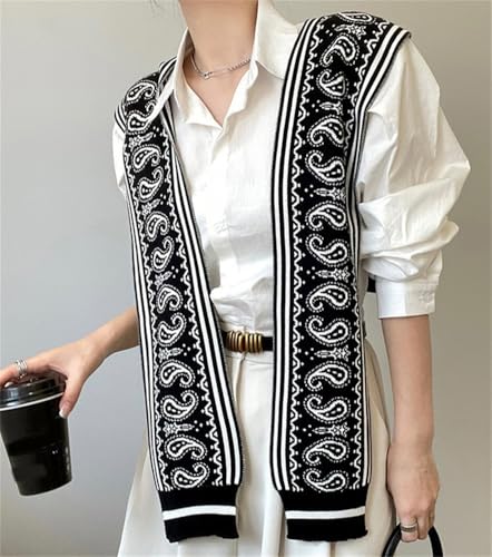 Knitted Paisley Shawl Wraps for Women Designer Double-Side-Wear Cardigan Trendy Pashmina Shawl Cashmere Shoulder Top Cape2