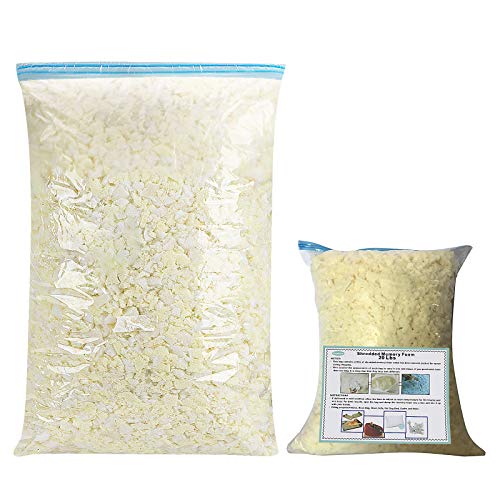 Super Deal Product Mandzixin Premium Shredded Memory Foam for Bean Bags, Pillows, Crafts, Chairs, Sofa, Pet & Dog Beds，Reusable Vacuum Packed Storage Bag，Healthy and Comfortable (20 Pounds)