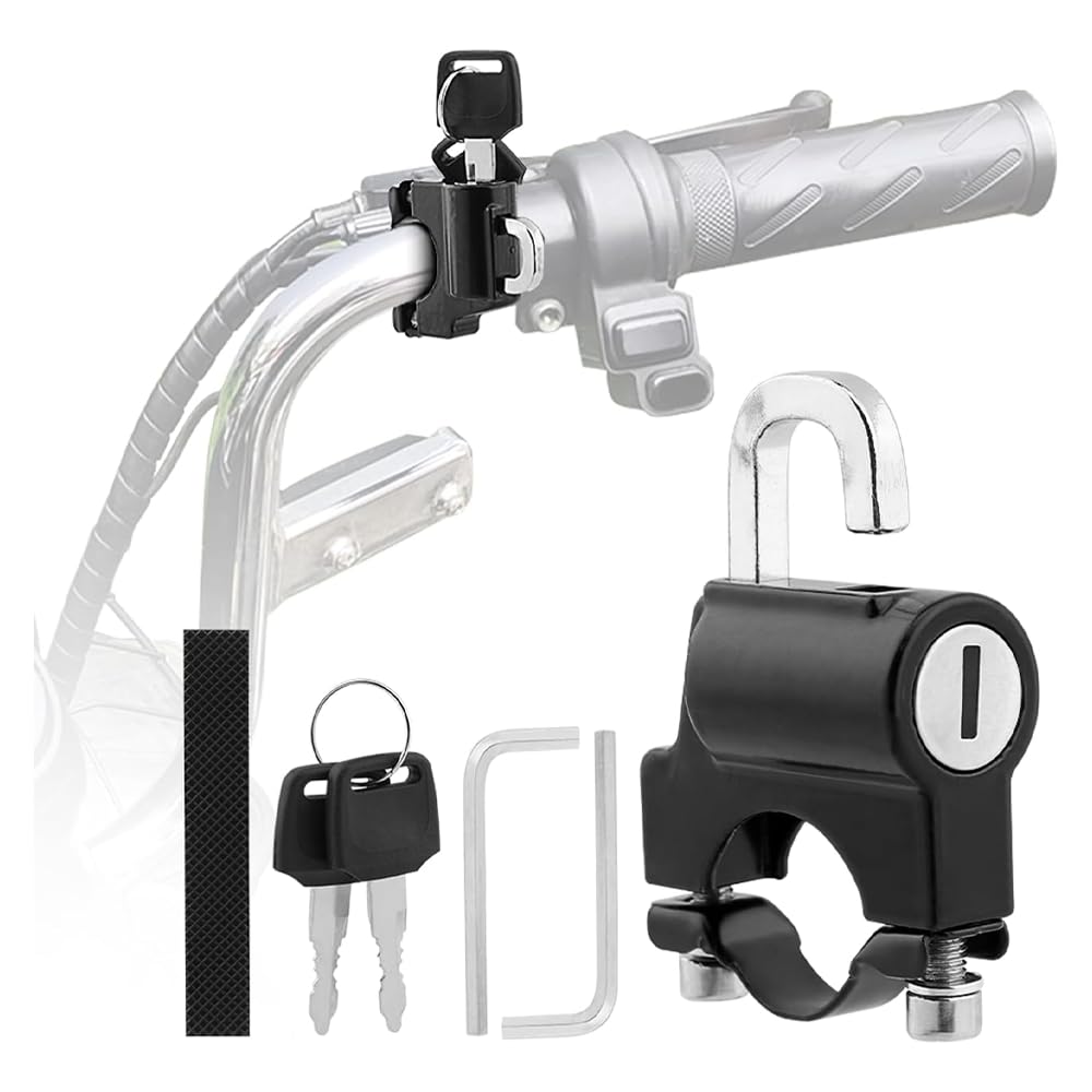 Aksesuarcı Motosiklet, Bisiklet, Scooter için Kask Kilidi, Motosiklet Aksesuarları, Çok Amaçlı 22-26 mm Gidon Kask Kilidi