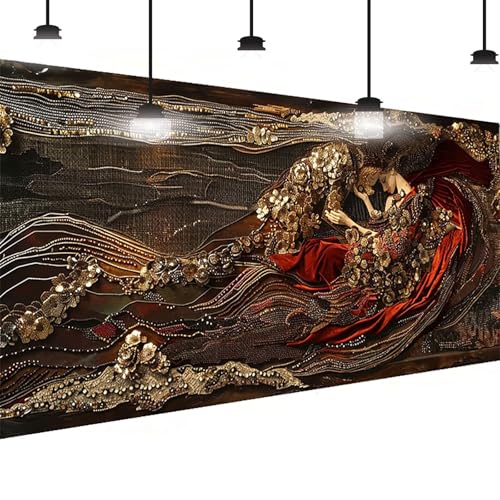 Mosaïque art de peinture diamant anti-stress avec toile grand format 30x60
