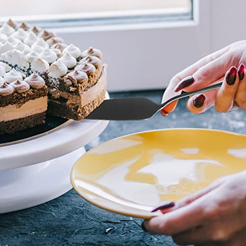 Black Pie Server 9 Inch Cake Stainless Steel Servers Dessert Pastry Washable Pie Cutter Pie Server Spatula Cake Knife With Serrated Design For Celebration Party Wedding Home (10 Pcs) #TOP5