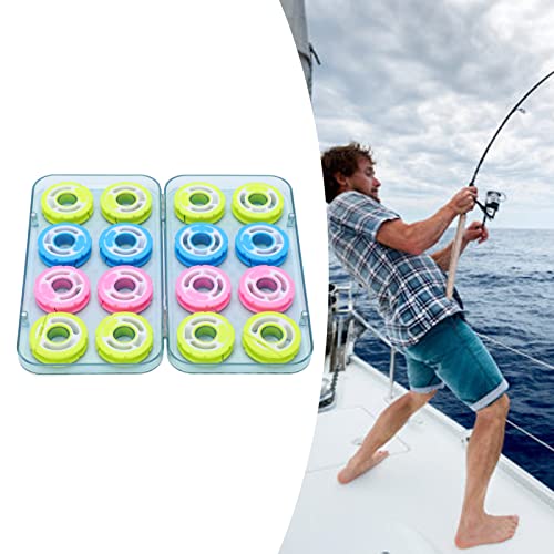 Agatige Silikon-Hauptspulenbox mit 16 Wellen Doppelrillen-Angelschnur-Aufbewahrungshalter Angelschnurspule – Bild 3