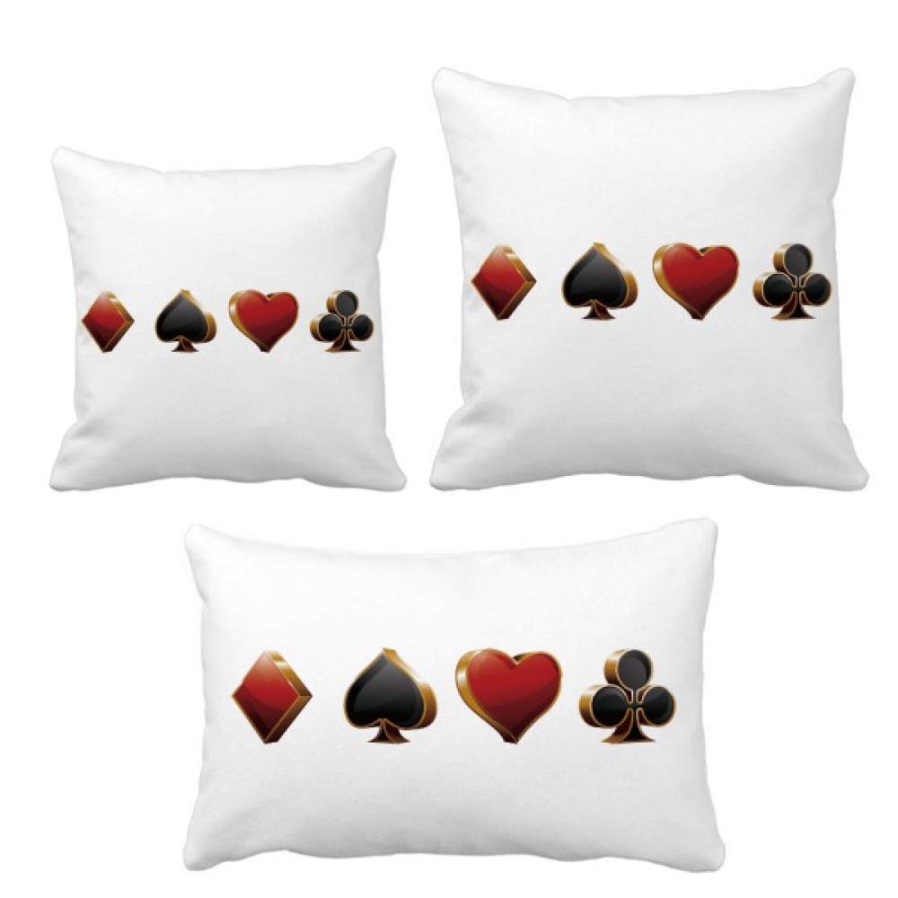 Housse de coussin en cœur motif club de diamants idée cadeau originale