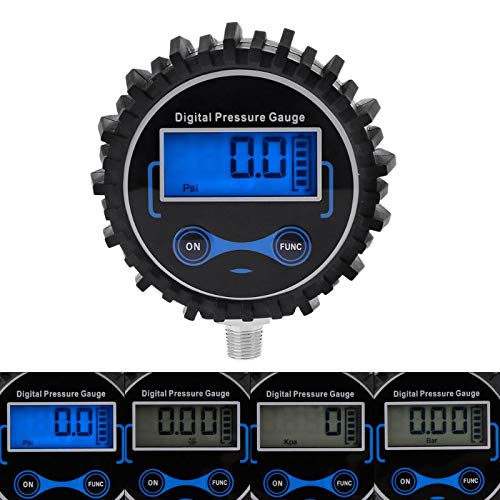 Medidor de presión 0-200PSI Digital LCD medidor de presión de neumáticos Coche Aire PSI medidor manómetro probador de presión de neumáticos 1/8 NPT