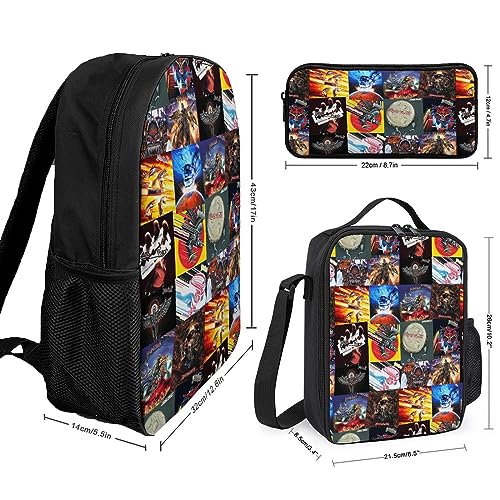 Judas Metal Band Priest Backpack Set 3 Pieces Multifunctional Unisex Book Bags for Mans Classic Cute Daypacks-Travel Camping Backpacks Suitable for Laptop Office2