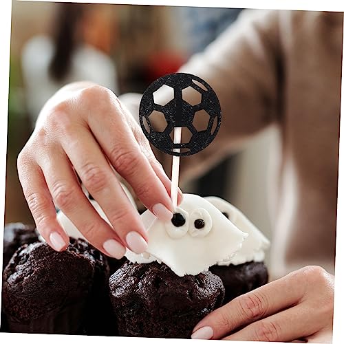 ABOOFAN 24 Pçs Suprimentos De Cupcake Bolas Temáticas De Bebê Para Topper Decoração Tema Esportes Fa
