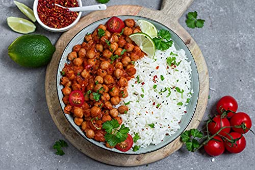 REISHUNGER BIO Mikrowellen Reis Basmati (6 x 250g) - Auch in 12 x 250g verfügbar - Express Reis fertig in 2 Minuten - Vegan, Glutenfrei & 100% Sortenrein