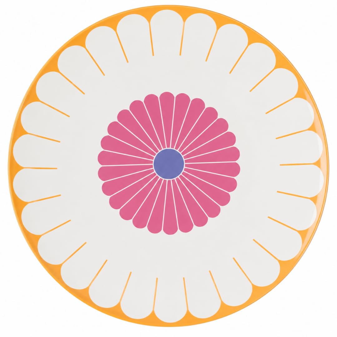 Villeroy & Boch - Fleur couleur plato grande multicolor, apto para lavavajillas y microondas, plato de presentación, servicio o aperitivos, plato con decoración floral, Porcelana Premium