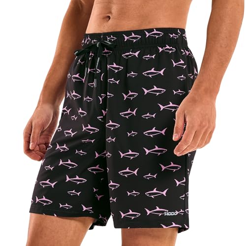 Image of HOdo Mens Swim Trunks with Mesh Liner 9 inch Quick Dry Swim Shorts Bathing Suits for Men Swimwear Board Shorts wiht Pockets