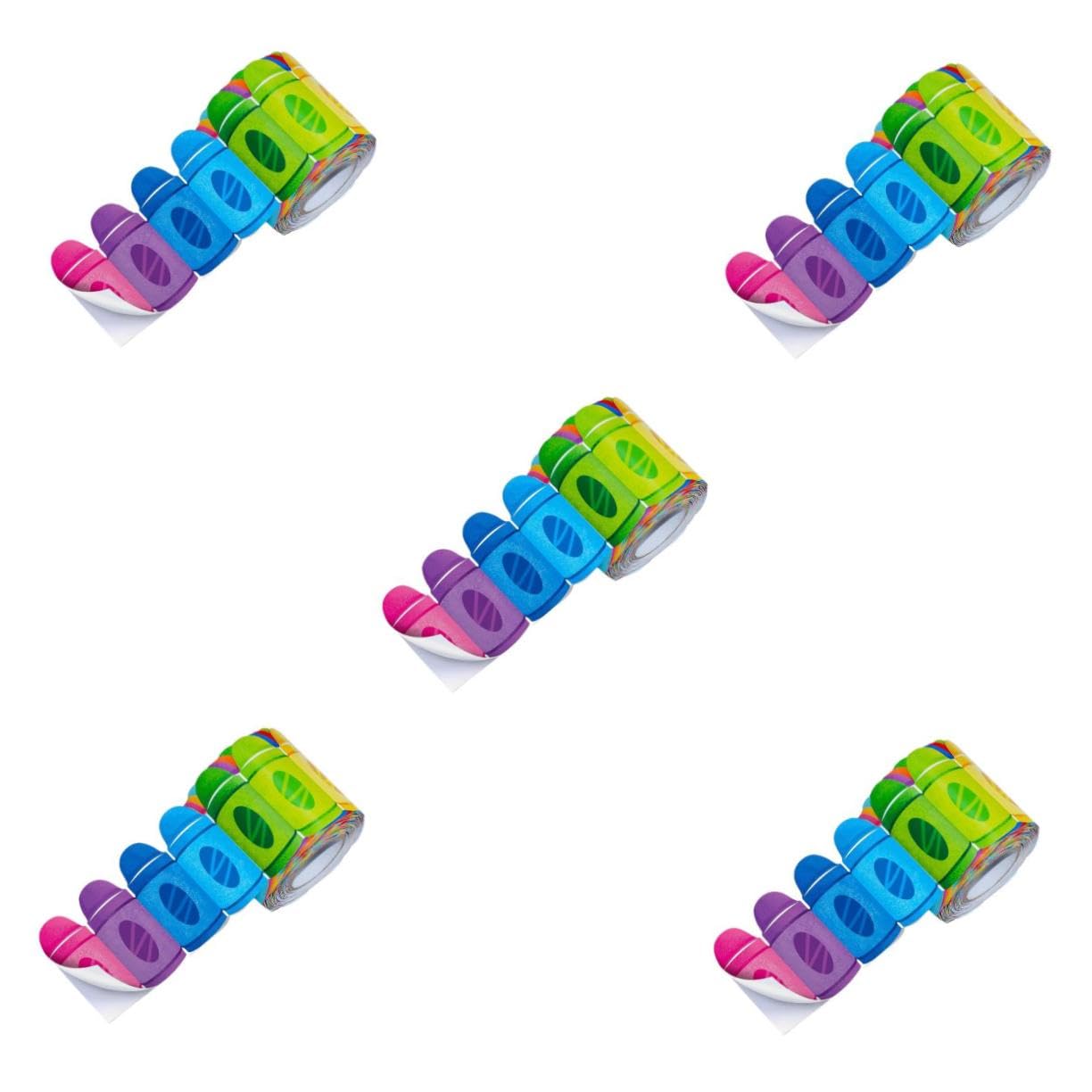 DOITOOL 5 Rollos Borde De Crayón Pegatinas Boletín Calcomanías Aula Educativo Escuela Pegatina De Borde Decoración Pizarra Infantil Pegatinas De Papel Estucado