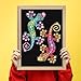 Kitfix - Sequin Art Geckos with Wooden Frame - 27 x 36cm - Sequin Art Blue Premium - Creative Set - Craft Kit for Adults, Teenagers and Children Aged 8+ - 1931