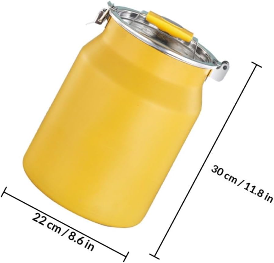 Toyvian Stainless Steel Rice Bucket 10l Multi-functional Food Storage Container Airtight Sealed Cereal Storage Bin for Home Kitchen Use