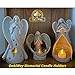 OakiWay Sympathy Gifts - Angel Candle Holder Statue W/Flickering LED Candle - Memorial Gifts for Loss of Loved One, Bereavement, in Memory, Grief, Funeral, Remembrance Gifts, Home Decorations