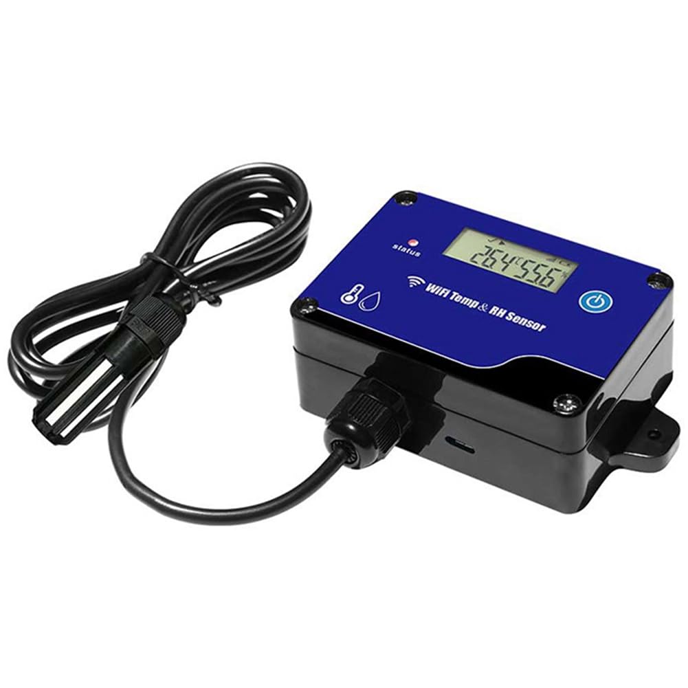 Sensor de Temperatura y Humedad WiFi -WiFi501B con Alarma de Sobrelímite y Transmisión WiFi para Invernaderos.