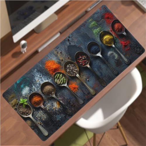 Alfombrilla ratón y teclado de 60 x 30 cm con base de goma antideslizante y tapete gaming 7