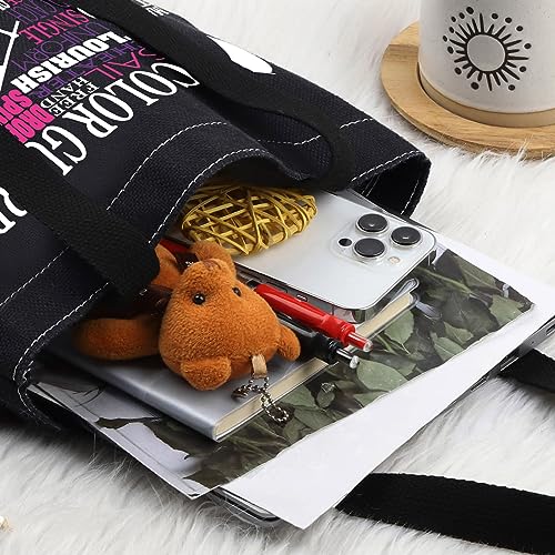 LEVLO Color Guard Canvas Tote Bag Color Guard Team Gift Flag Shoulder Bag Colorguard Appreciation Gift3