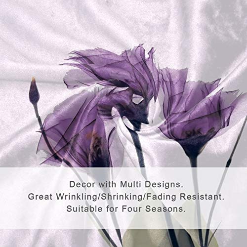 Mnsruu Flannel Bed Throws, Purple Tulip Flowers Fleece Plush Throw Blankets For Sofa Couch Sofa Office Travel Camping, Lightweight, 50 X 60 In #TOP3