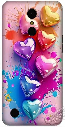 Hard Plastic Case Cover Compatible with Lg K4 2017, Heart Design