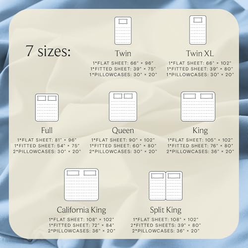 Image of LuxClub 4 PC Queen Sheet Set, Breathable Luxury Bed Sheets, Deep Pockets 18 inch Wrinkle Free Cooling Sheets Machine Washable Hotel Bedding Silky Soft - Sky Queen