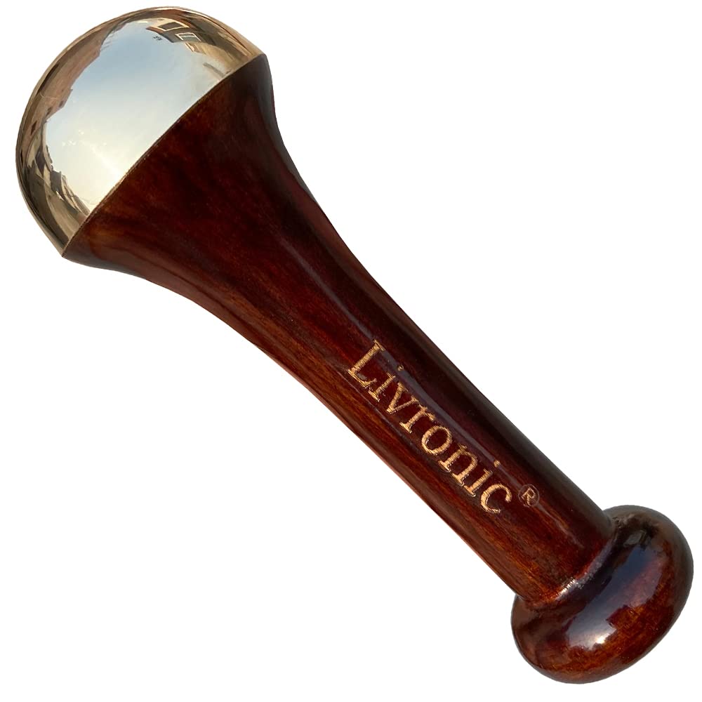 Livronic® Kansa Wand (4.5cm) Face/Body & Foot Massager with Natural Teak Wooden Handle for Detoxification & Deep Relaxation Natural Colour (Pack of 1) Livronic® Kansa Wand (4.5cm) Face/Body & Foot Massager with Natural Teak Wooden Handle for Detoxification & Deep Relaxation Natural Colour (Pack of 1)