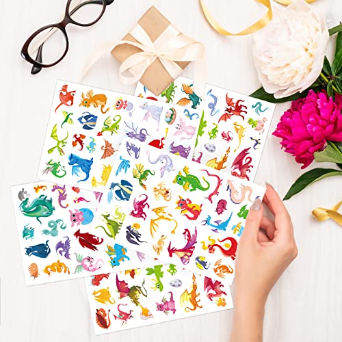 Dragon Tattoos Party Supplies Decorations Favors - Magic Dragon Waterproof Temporary Video Cartoon Stickers for Birthday Party Activity (355pcs)