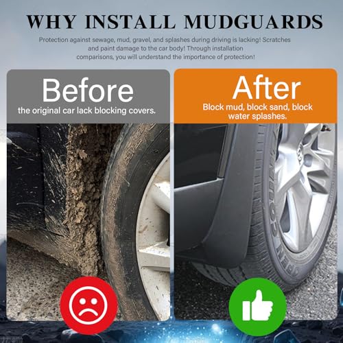 Image of Mud Guards Flaps Splash Fit for Acura RDX 2019-2024 Accessories - Front and Rear Splash Guards No Drilling Mud Guards Accessories