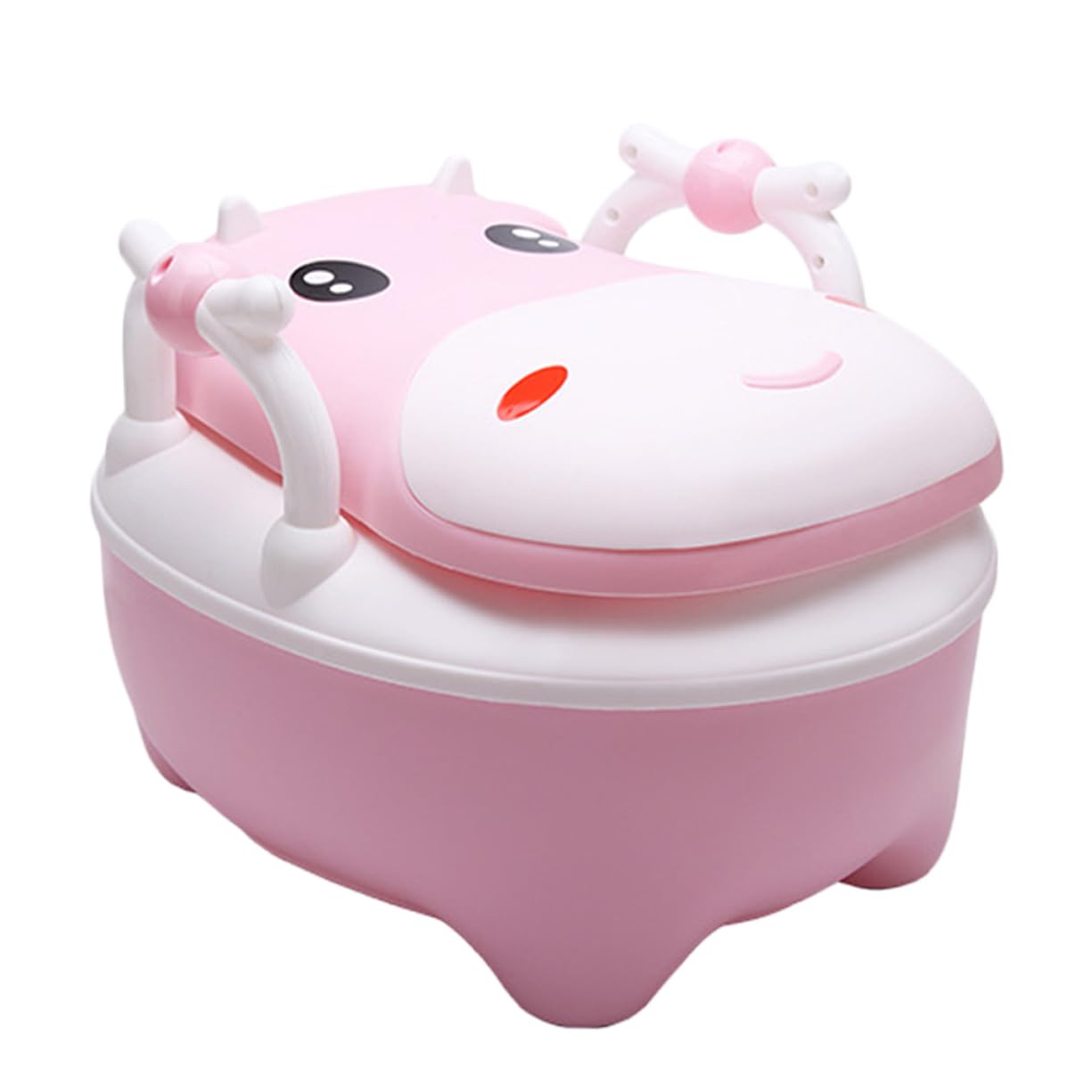 Totority Portable Funny Potty with Brush Travel Toilet for Boy Girl Comfortable Pu Design Durable Material for Toilet