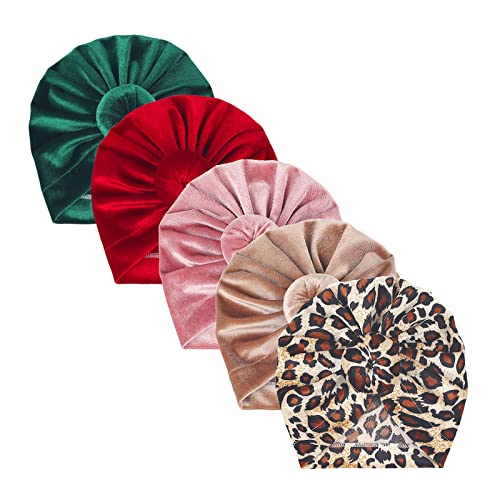 Gorra turban elástica y suave con lazo para bebé y niño pequeño