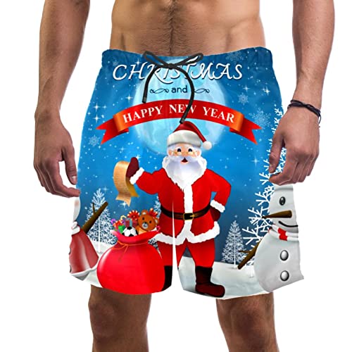 Maillots de bain hommes Noël short de plage séchage rapide