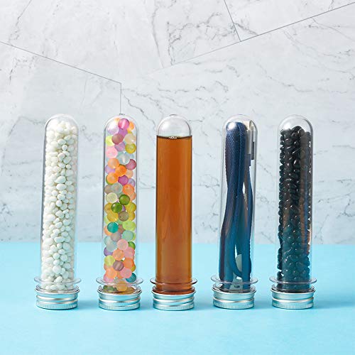Image of Magibeads 12Pcs Clear Tube Plastic Bead Containers with Lids 5.9 x 1.45 Inches Travel Size Seed Bead Cylinder Bead Organizer Box Diamond Painting Storage Containers 60ml Capacity
